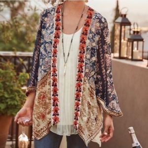 Soft Surroundings Moonlight Garden Kimono Boho